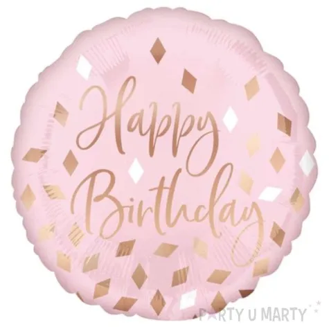 balon foliowy rozowy pastel amscan 18 rnd