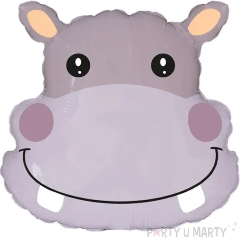 balon foliowy safari hipopotam szary flexmetal 14 shp