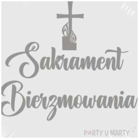 balon foliowy sakrament bierzmowania krzyz bialo srebrny 18 rnd