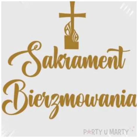 balon foliowy sakrament bierzmowania krzyz bialo zloty 18 rnd