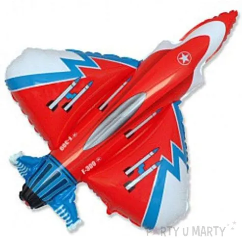balon foliowy samolot f16 czerwony adikbal 14 shp