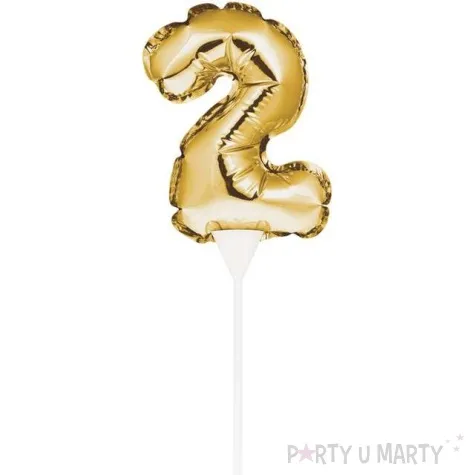 balon foliowy samopompujacy cyfra 2 zloty godan 9 dgt