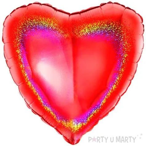 balon foliowy serca holo czerwony grabo 18 hrt