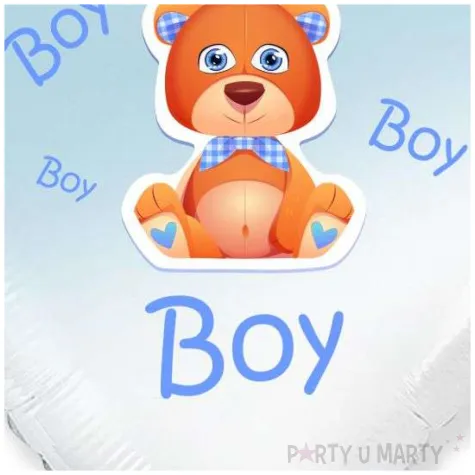 balon foliowy serce baby boy mis dekoracja na baby shower niebieski ombre 18 hrt