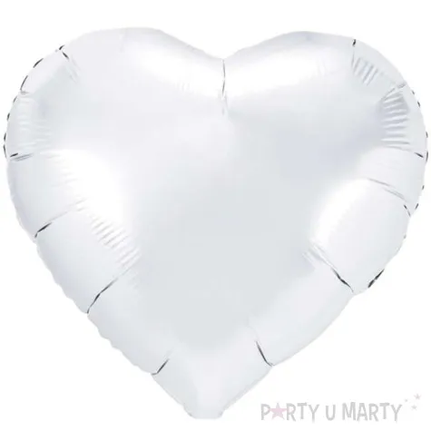 balon foliowy serce bialy partydeco 18 hrt