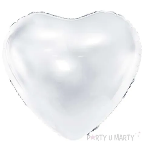 balon foliowy serce bialy partydeco 24 hrt