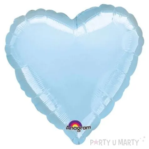 balon foliowy serce blekitny amscan 18 hrt