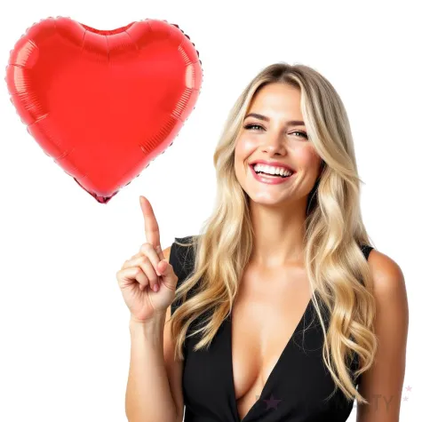 balon foliowy serce czerwony partypal 18 hrt
