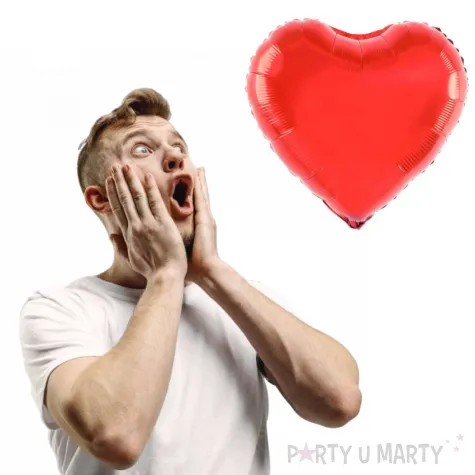 balon foliowy serce czerwony partypal 32 hrt