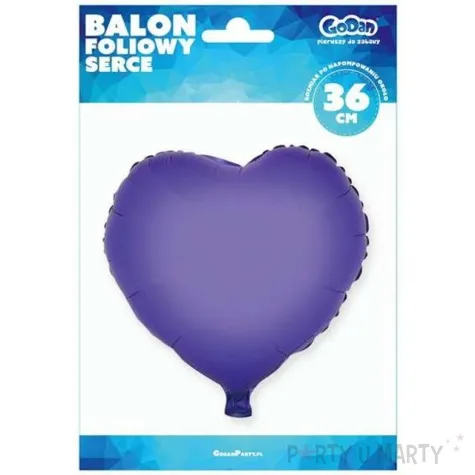 balon foliowy serce fioletowy godan 18 hrt