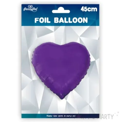balon foliowy serce fioletowy partypal 18 hrt