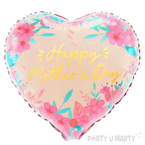 balon foliowy serce happy mother s day lososiowy partypal 18 hrt