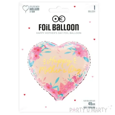 balon foliowy serce happy mother s day lososiowy partypal 18 hrt