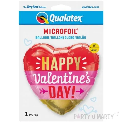 balon foliowy serce happy valentines ze strzala qualatex 18 hrt