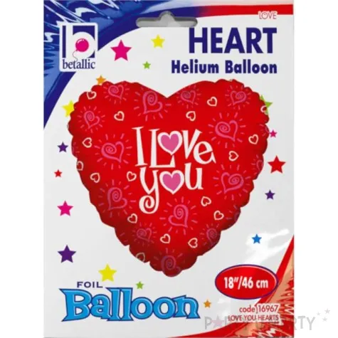 balon foliowy serce i love you betallic 18 hrt