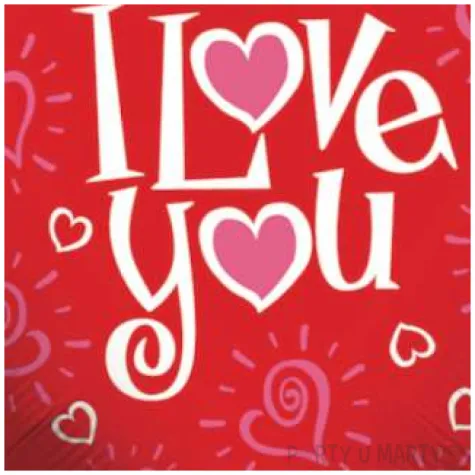balon foliowy serce i love you betallic 18 hrt