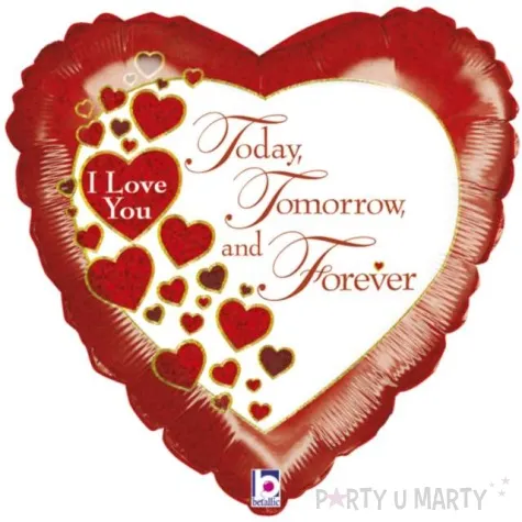 balon foliowy serce i love you forever czerwony betallic 18 hrt