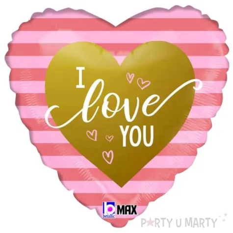 balon foliowy serce i love you w paski grabo 18 hrt