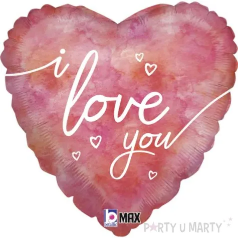balon foliowy serce i love you watercolor czerwony grabo 18 hrt