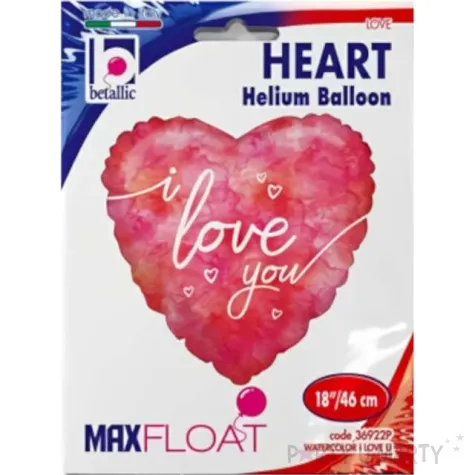 balon foliowy serce i love you watercolor czerwony grabo 18 hrt