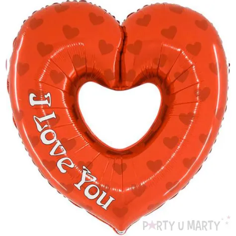 balon foliowy serce i love you z dziurka czerwony grabo 36 shp
