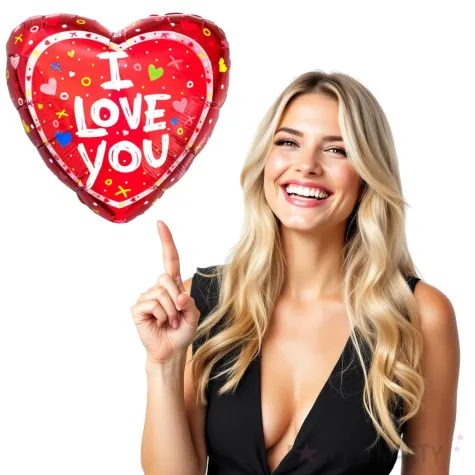 balon foliowy serce i love you z konfetti flexmetal 18 hrt