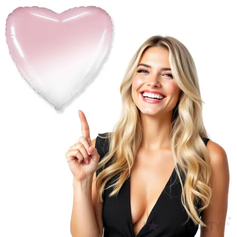 balon foliowy serce jumbo gradient bialo rozowy flexmetal 32 hrt