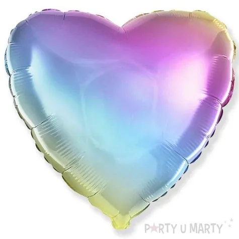 balon foliowy serce jumbo gradient pastelowy flexmetal 32 hrt