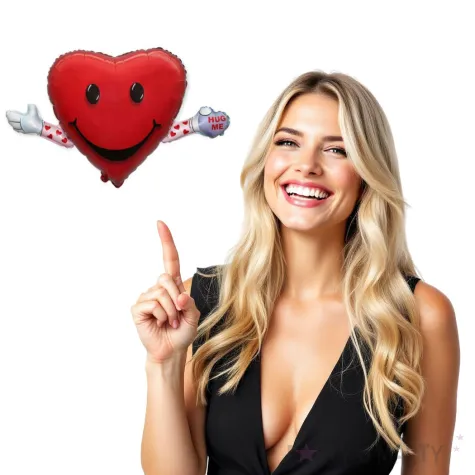 balon foliowy serce love hug czerwony flexmetal 24 hrt