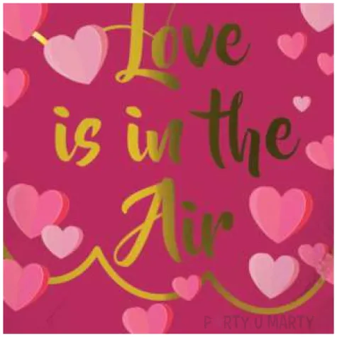 balon foliowy serce love is in the air bordowy folat 18 hrt