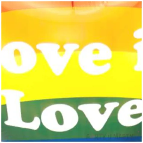 balon foliowy serce love is love kolorowy partydeco 14 hrt