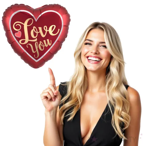 balon foliowy serce love you amscan 18 hrt