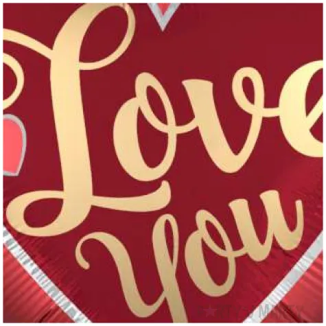 balon foliowy serce love you amscan 18 hrt