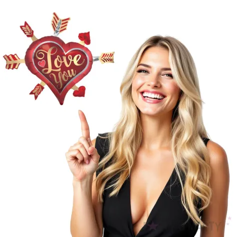 balon foliowy serce love you amscan 34 hrt