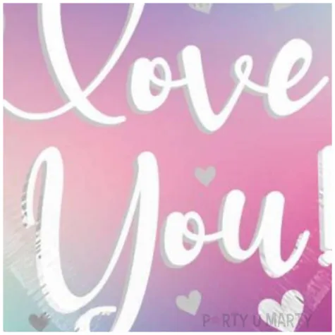 balon foliowy serce love you amscan l 17 hrt