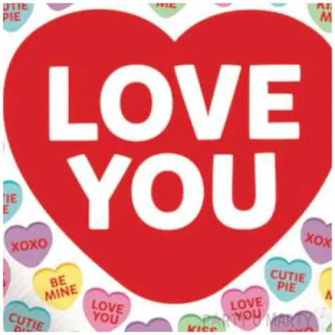 balon foliowy serce love you colors betallic 18 hrt