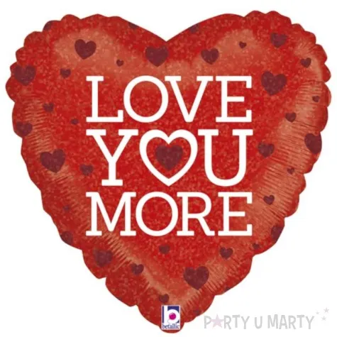 balon foliowy serce love you more czerwony grabo 18 hrt