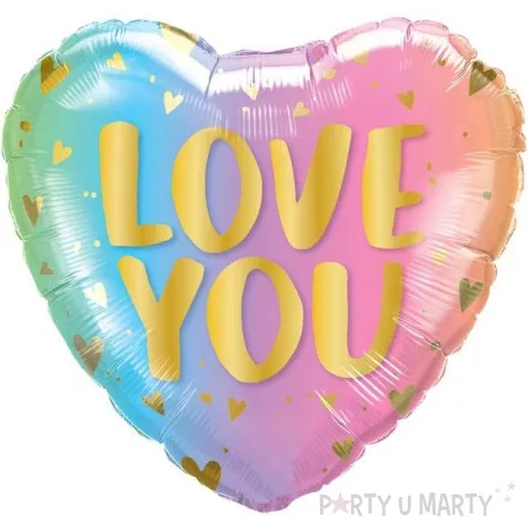 balon foliowy serce love you ombre qualatex 18 hrt