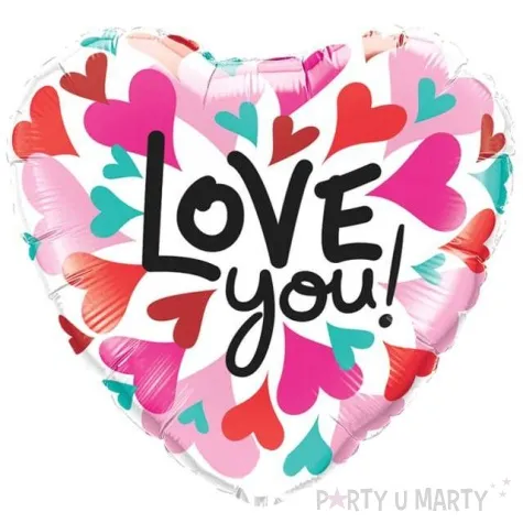 balon foliowy serce love you qualatex 18 hrt