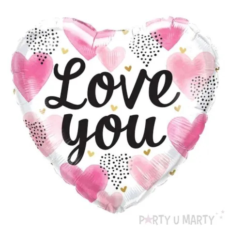 balon foliowy serce love you w serca qualatex 18 hrt