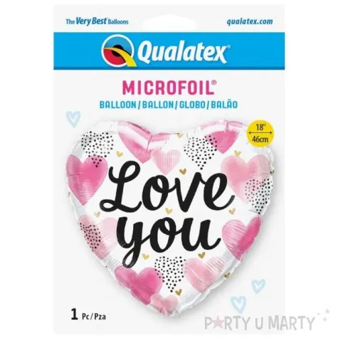 balon foliowy serce love you w serca qualatex 18 hrt