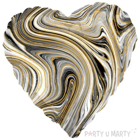 balon foliowy serce marmurek braz amscan 17 hrt