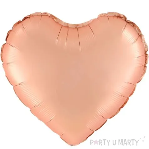 balon foliowy serce matowe rozowe zloto partypal 18 hrt