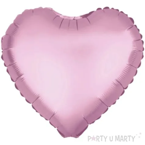 balon foliowy serce matowe rozowy partypal 18 hrt