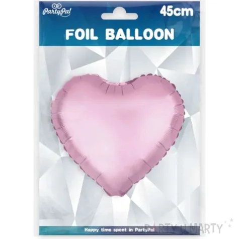 balon foliowy serce matowe rozowy partypal 18 hrt