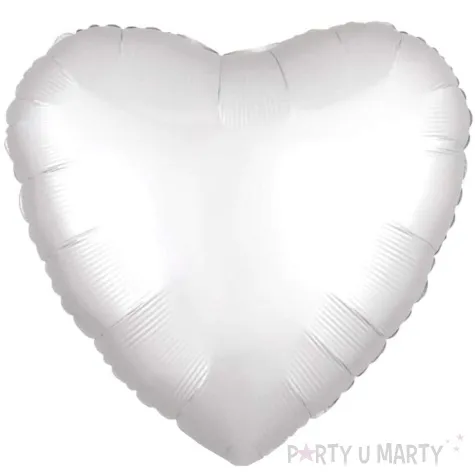 balon foliowy serce matowy bialy jix 18 hrt
