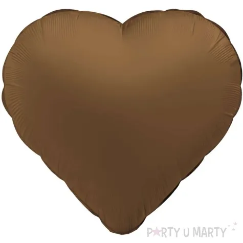 balon foliowy serce matowy braz czekoladowy folat 18 hrt