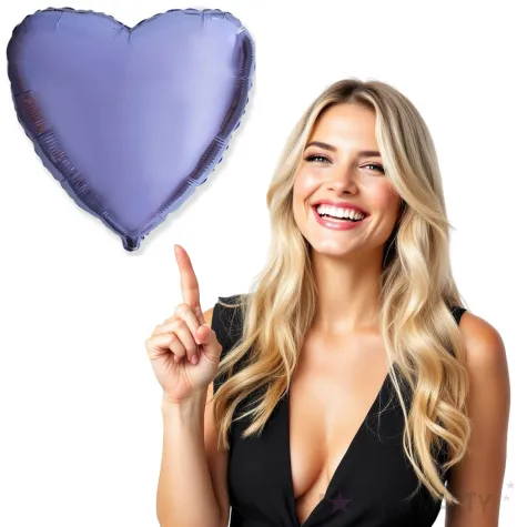 balon foliowy serce metaliczne lilowy flexmetal 18 hrt