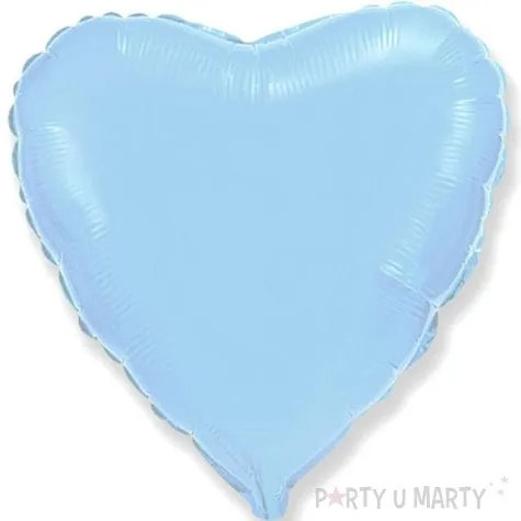 balon foliowy serce metaliczne niebieski jasny flexmetal 18 hrt