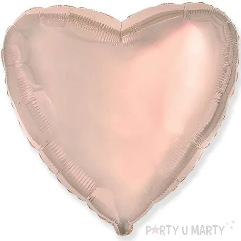 balon foliowy serce metaliczne rozowe zloto flexmetal 18 hrt